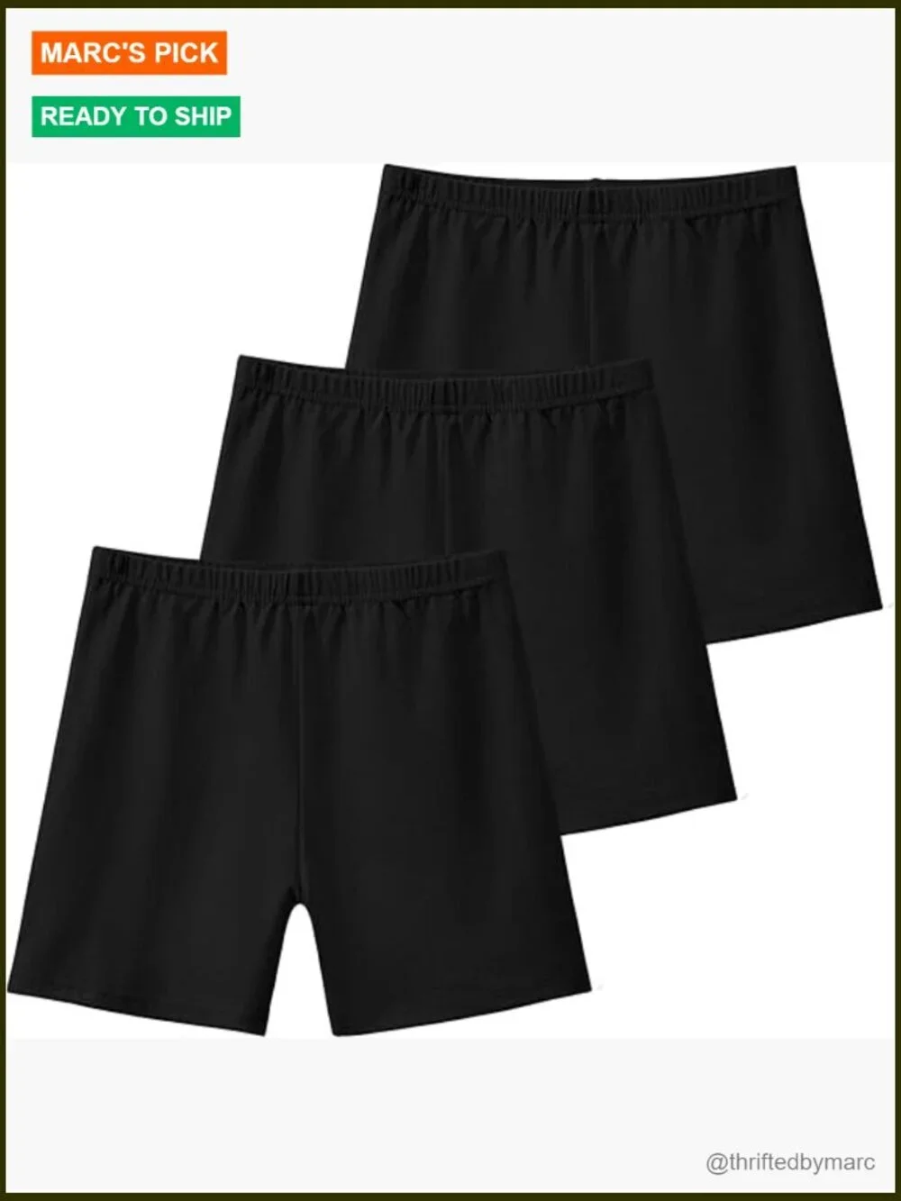 Girls Bike Shorts Cotton Cartwheel Dance Under Dress Shorts 3 Pack